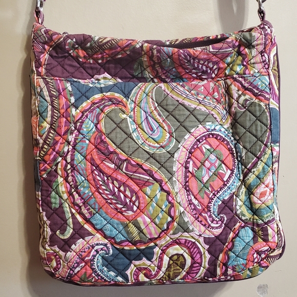 Vera Bradley Iconic Triple Zip Hipster Heirloom Paisley Crossbody Bag - Picture 4 of 14